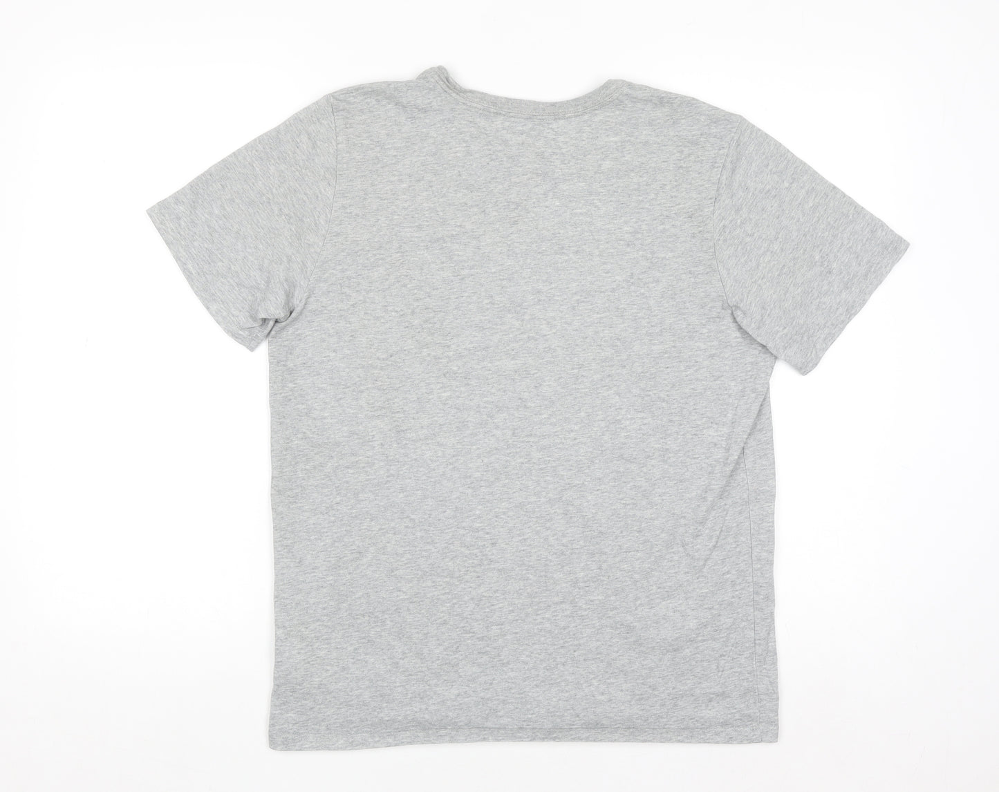 Nike Men's Grey Dri-Fit Athletic Short Sleeve Crew Neck T-Shirt M