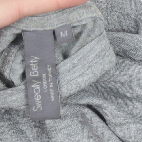 Sweaty Betty Womens Grey Short Sleeve Relaxed Fit Jersey T-Shirt M