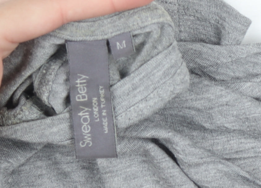 Sweaty Betty Womens Grey Short Sleeve Relaxed Fit Jersey T-Shirt M