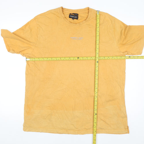Marshall Artist Men's Yellow 3XL Crew Neck Cotton T-Shirt