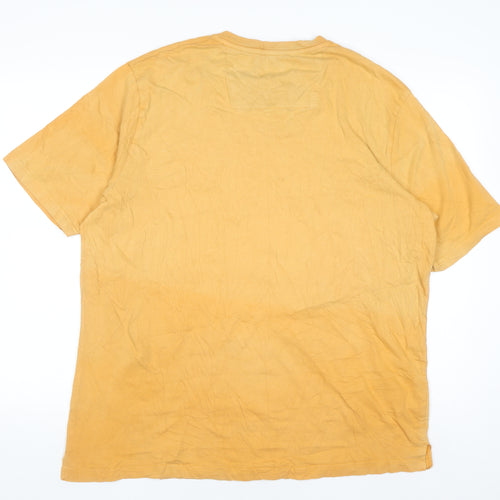 Marshall Artist Men's Yellow 3XL Crew Neck Cotton T-Shirt