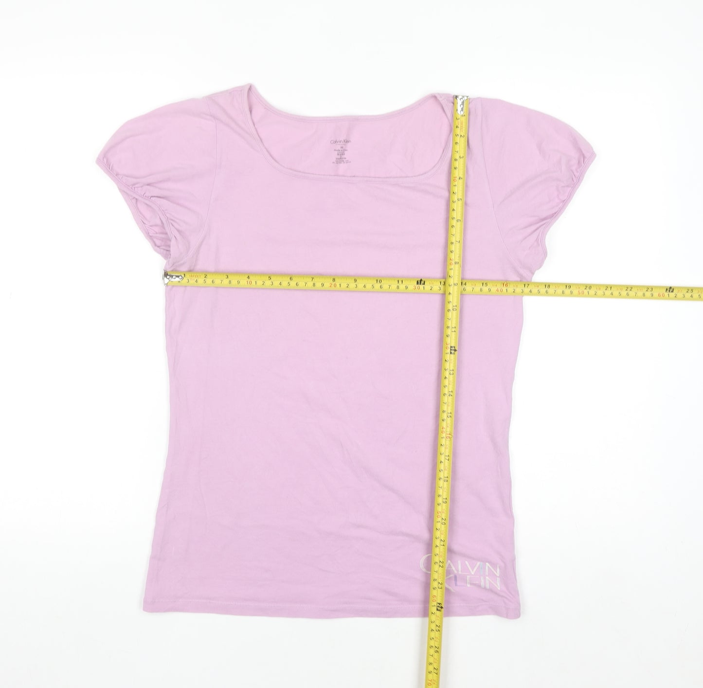 Calvin Klein Women’s Pink Short Sleeve Scoop Neck T-Shirt Size M