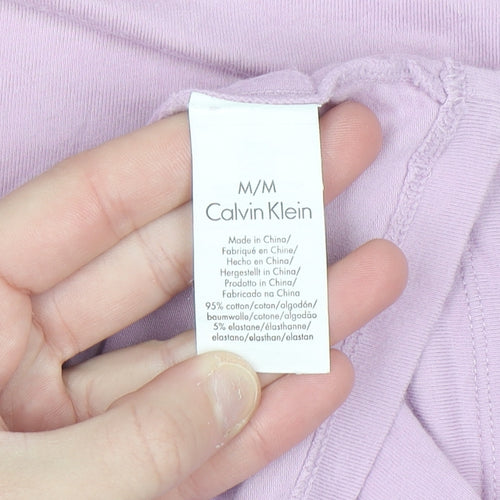 Calvin Klein Women’s Pink Short Sleeve Scoop Neck T-Shirt Size M