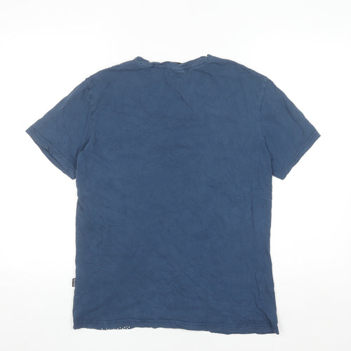 Hugo Boss Men's Blue Slim Fit Sun Protection T-Shirt L