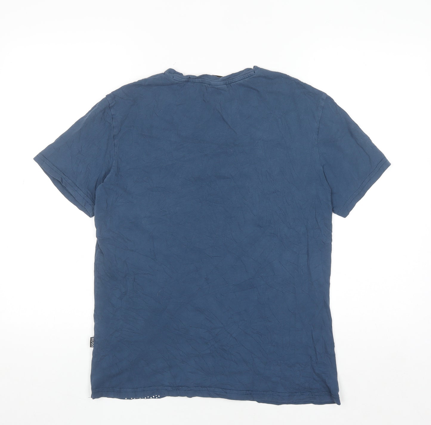 Hugo Boss Men's Blue Slim Fit Sun Protection T-Shirt L