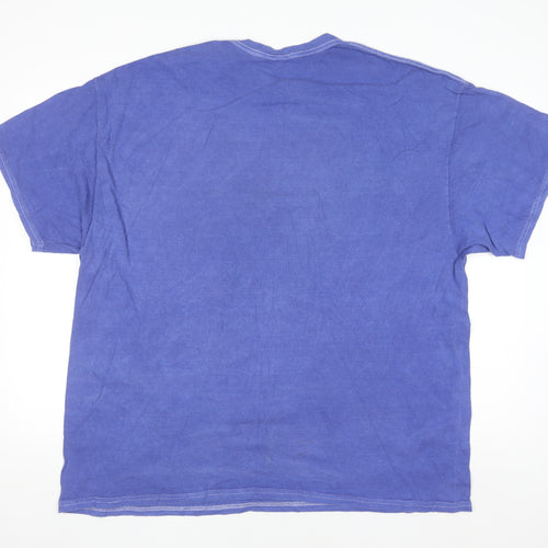 Urban Outfitters Men's Blue 'Feeling Tipsy' Graphic Cotton T-Shirt Size L