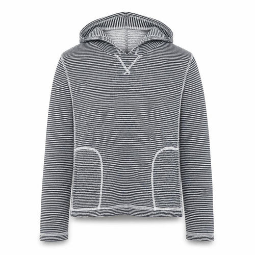 J.Crew Women’s Blue White Striped Cotton Pullover Hoodie XS