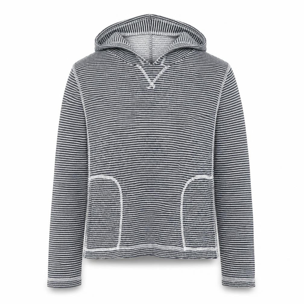 J.Crew Women’s Blue White Striped Cotton Pullover Hoodie XS