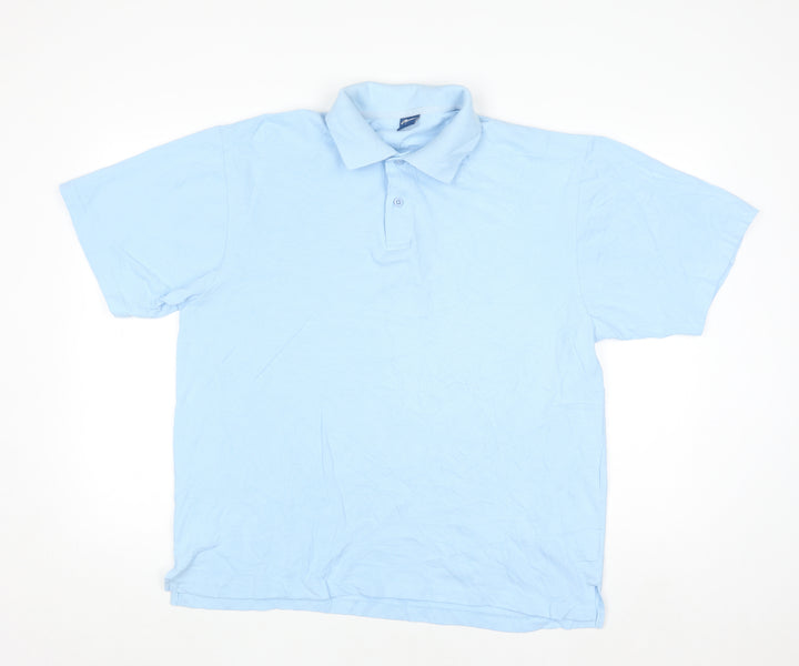 Chums Men's Blue Cotton Polo Shirt Size L Regular Fit