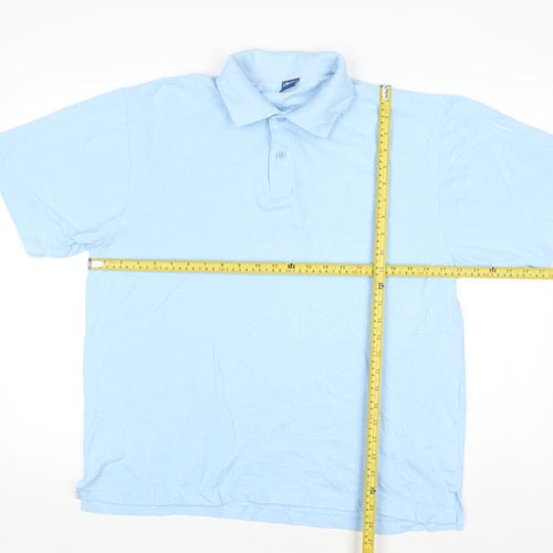 Chums Men's Blue Cotton Polo Shirt Size L Regular Fit
