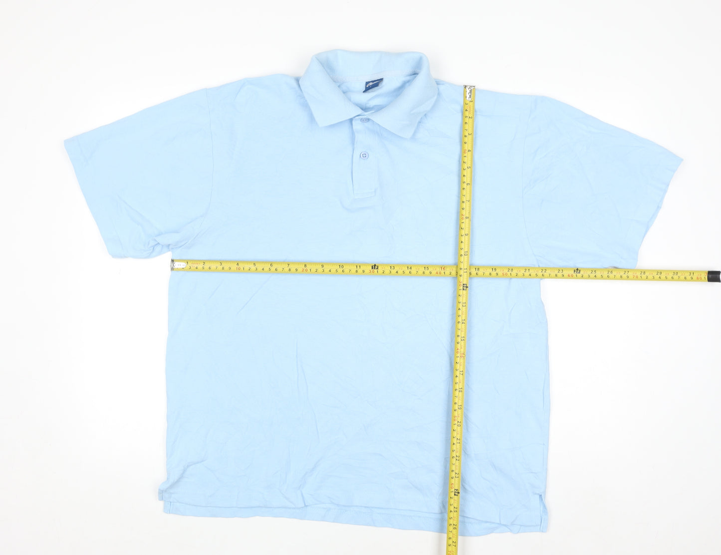 Chums Men's Blue Cotton Polo Shirt Size L Regular Fit