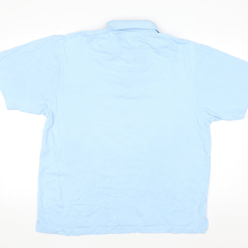 Chums Men's Blue Cotton Polo Shirt Size L Regular Fit