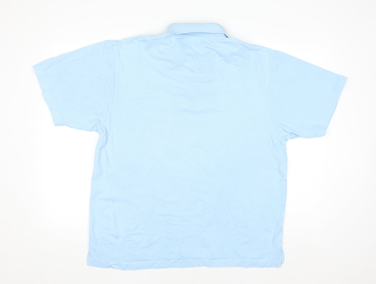 Chums Men's Blue Cotton Polo Shirt Size L Regular Fit