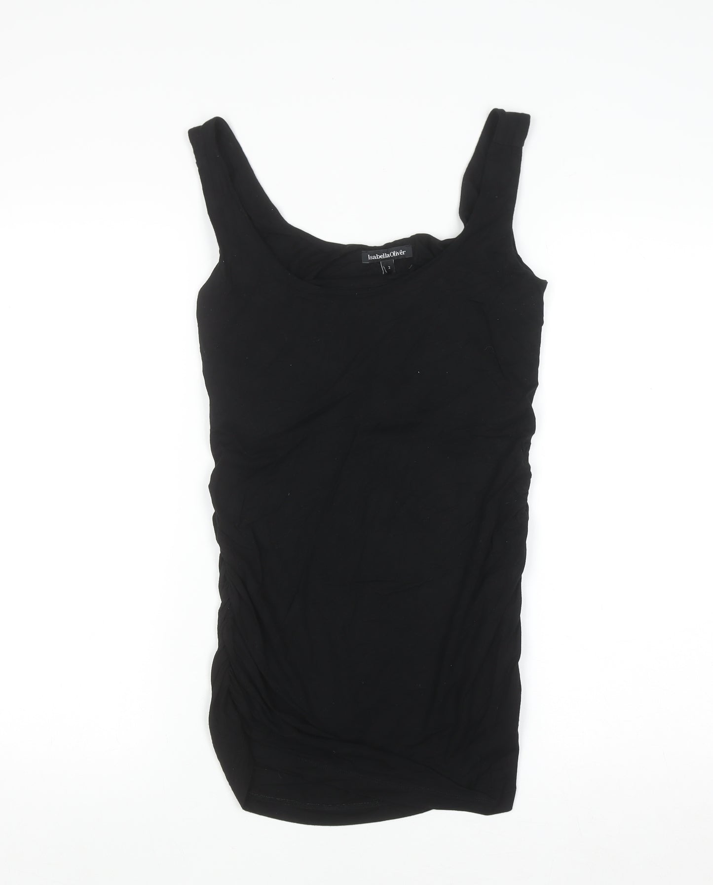 Isabella Oliver Women Black Maternity Tank Top Size 2 Slim Fit