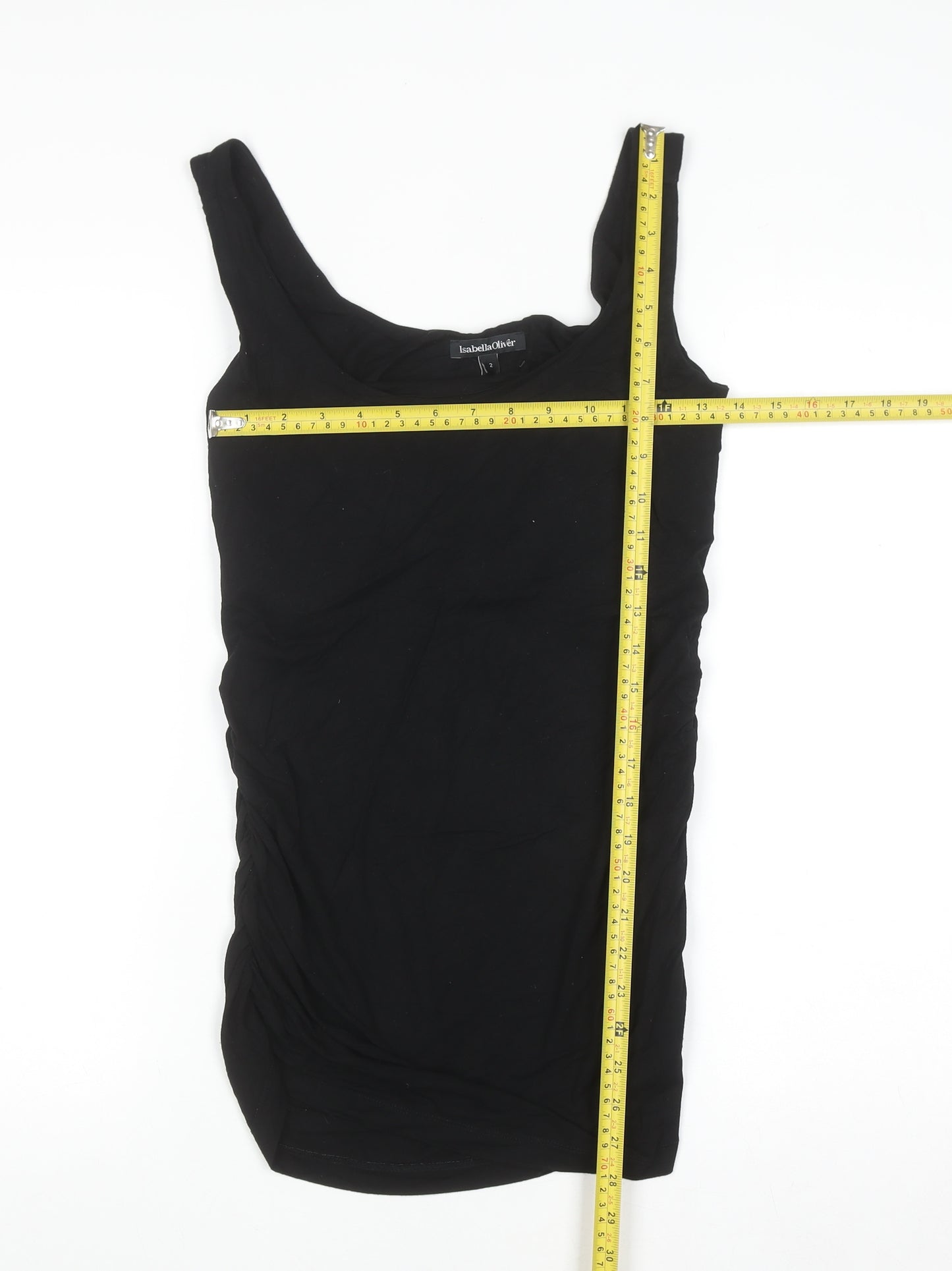 Isabella Oliver Women Black Maternity Tank Top Size 2 Slim Fit