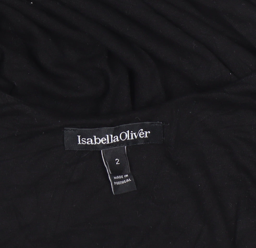 Isabella Oliver Women Black Maternity Tank Top Size 2 Slim Fit