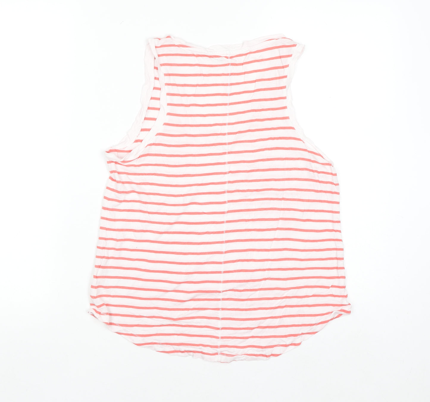 GAP Women’s Pink Striped Rayon Tank Top Size M Sleeveless Summer Casual