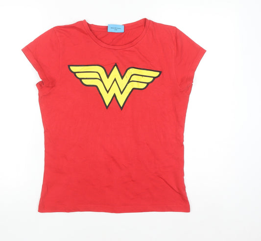 Wonder Woman Women's Red Short Sleeve T-Shirt Size 14