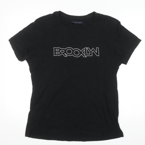 LFTMAN BASIC Men's Black Brooklyn Graphic Cotton T-Shirt Size L