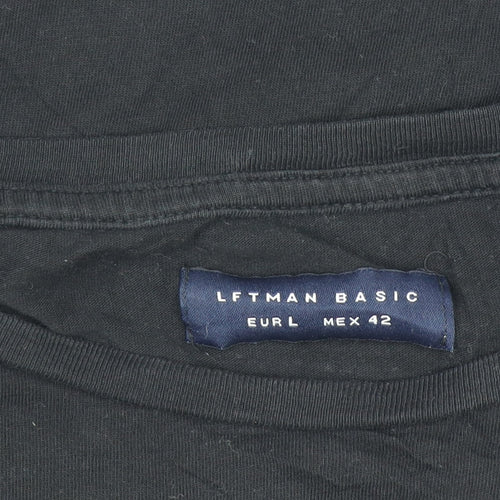 LFTMAN BASIC Men's Black Brooklyn Graphic Cotton T-Shirt Size L