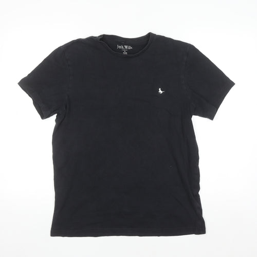 Jack Wills Men's Black Classic Fit Cotton Crew Neck T-Shirt M