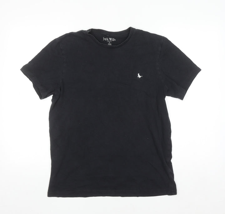 Jack Wills Men's Black Classic Fit Cotton Crew Neck T-Shirt M