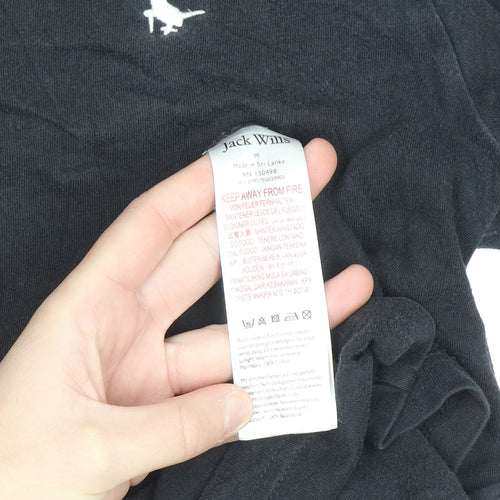 Jack Wills Men's Black Classic Fit Cotton Crew Neck T-Shirt M