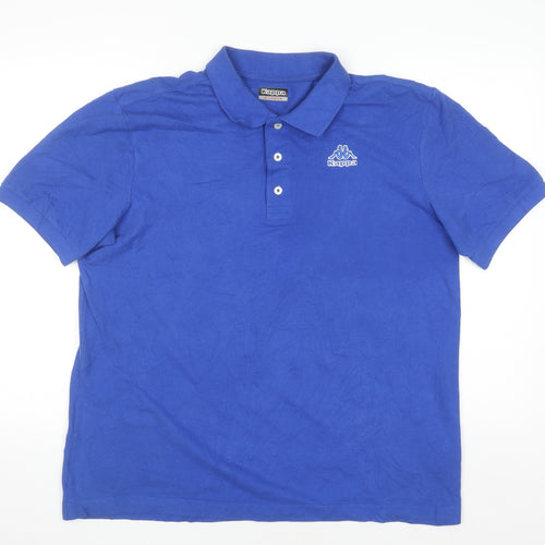 Kappa Men’s Blue Polo Shirt XL Cotton Casual Sportswear