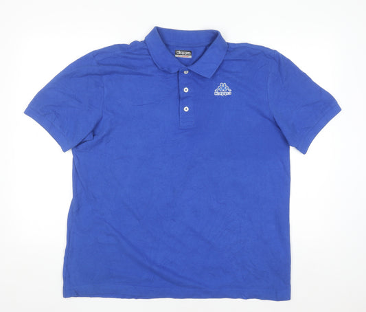 Kappa Men’s Blue Polo Shirt XL Cotton Casual Sportswear