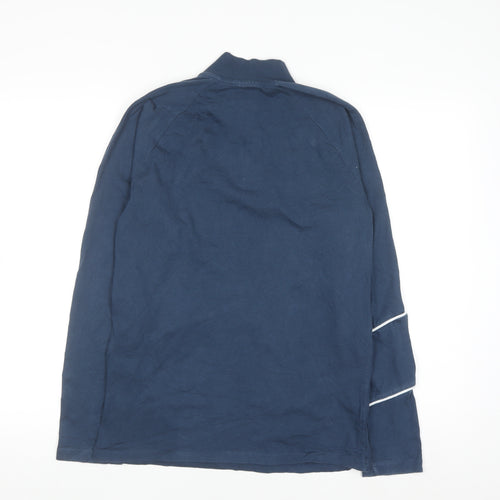 ASOS DESIGN Men's Blue XS 1/4 Zip Slim Fit Sweatshirt