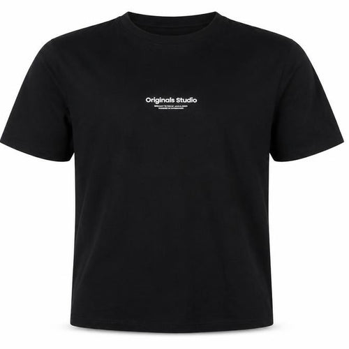 Jack & Jones Originals Studio Black Cotton Crew Neck Men's XXL T-Shirt