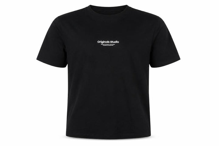 Jack & Jones Originals Studio Black Cotton Crew Neck Men's XXL T-Shirt