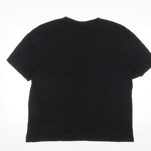 Jack & Jones Originals Studio Black Cotton Crew Neck Men's XXL T-Shirt