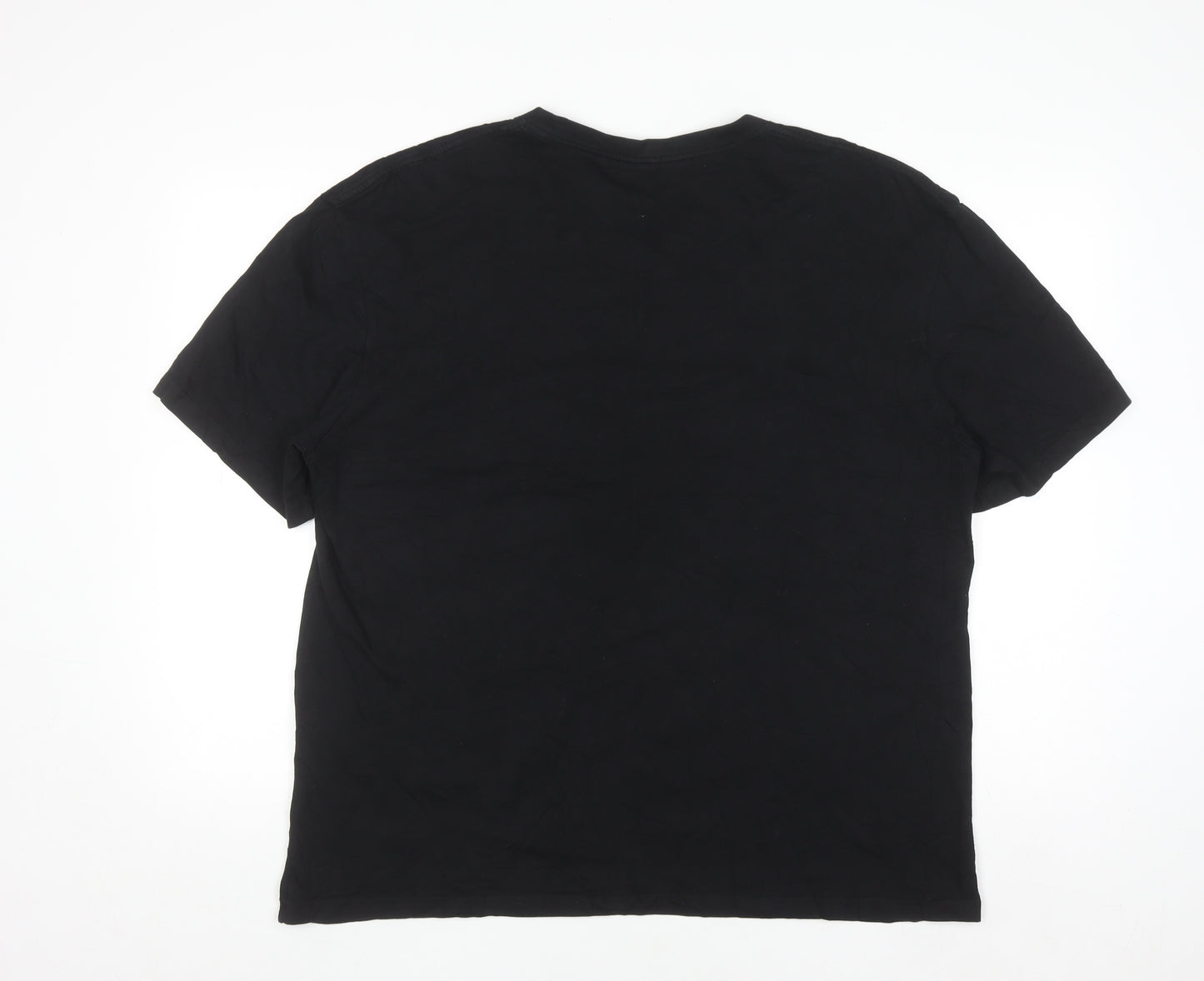Jack & Jones Originals Studio Black Cotton Crew Neck Men's XXL T-Shirt
