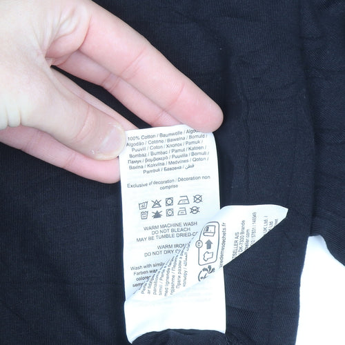 Jack & Jones Originals Studio Black Cotton Crew Neck Men's XXL T-Shirt