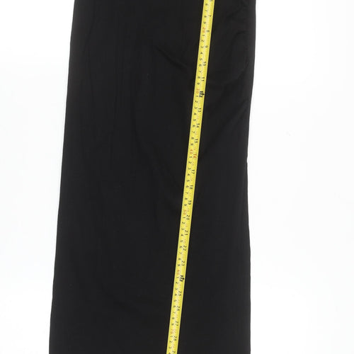 ZARA Women Black Midi Pencil Skirt Size S Stretch Cotton