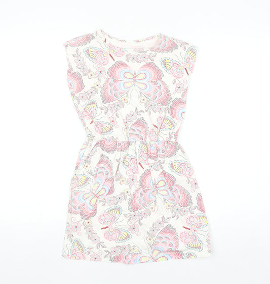 GAP Kids Multicoloured Butterfly Skater Dress Girls 10-11 Years Cotton