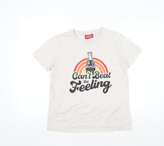 Coca-Cola Women’s Beige Retro Graphic T-Shirt Size 10