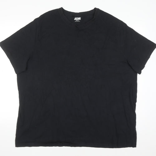 Jacamo Men's Black 2XL Crew Neck Cotton T-Shirt