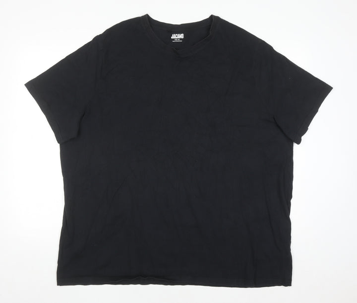 Jacamo Men's Black 2XL Crew Neck Cotton T-Shirt