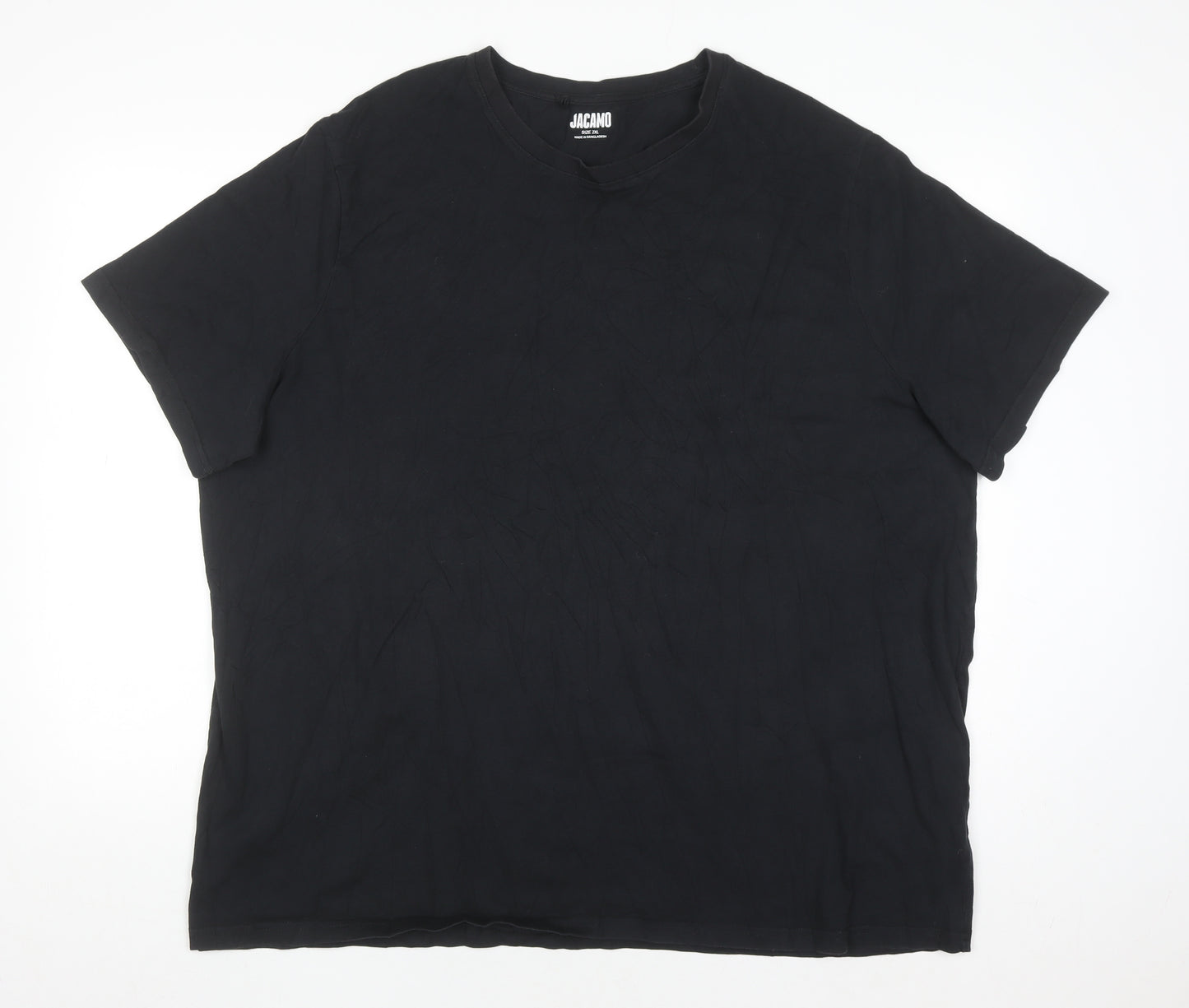 Jacamo Men's Black 2XL Crew Neck Cotton T-Shirt
