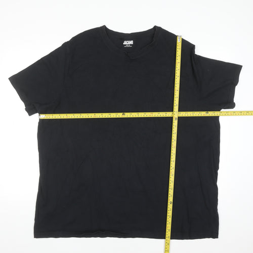Jacamo Men's Black 2XL Crew Neck Cotton T-Shirt