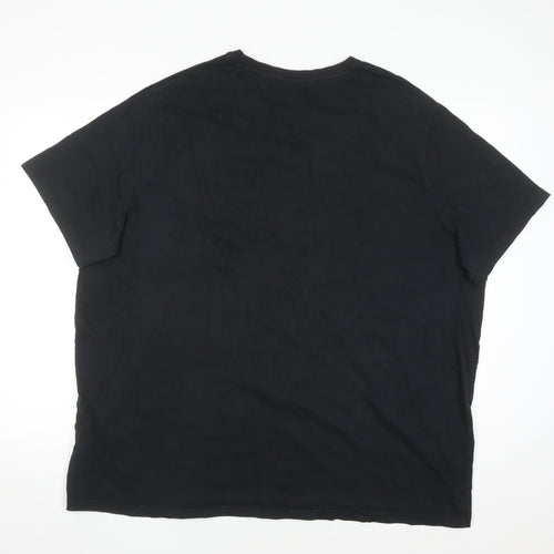 Jacamo Men's Black 2XL Crew Neck Cotton T-Shirt