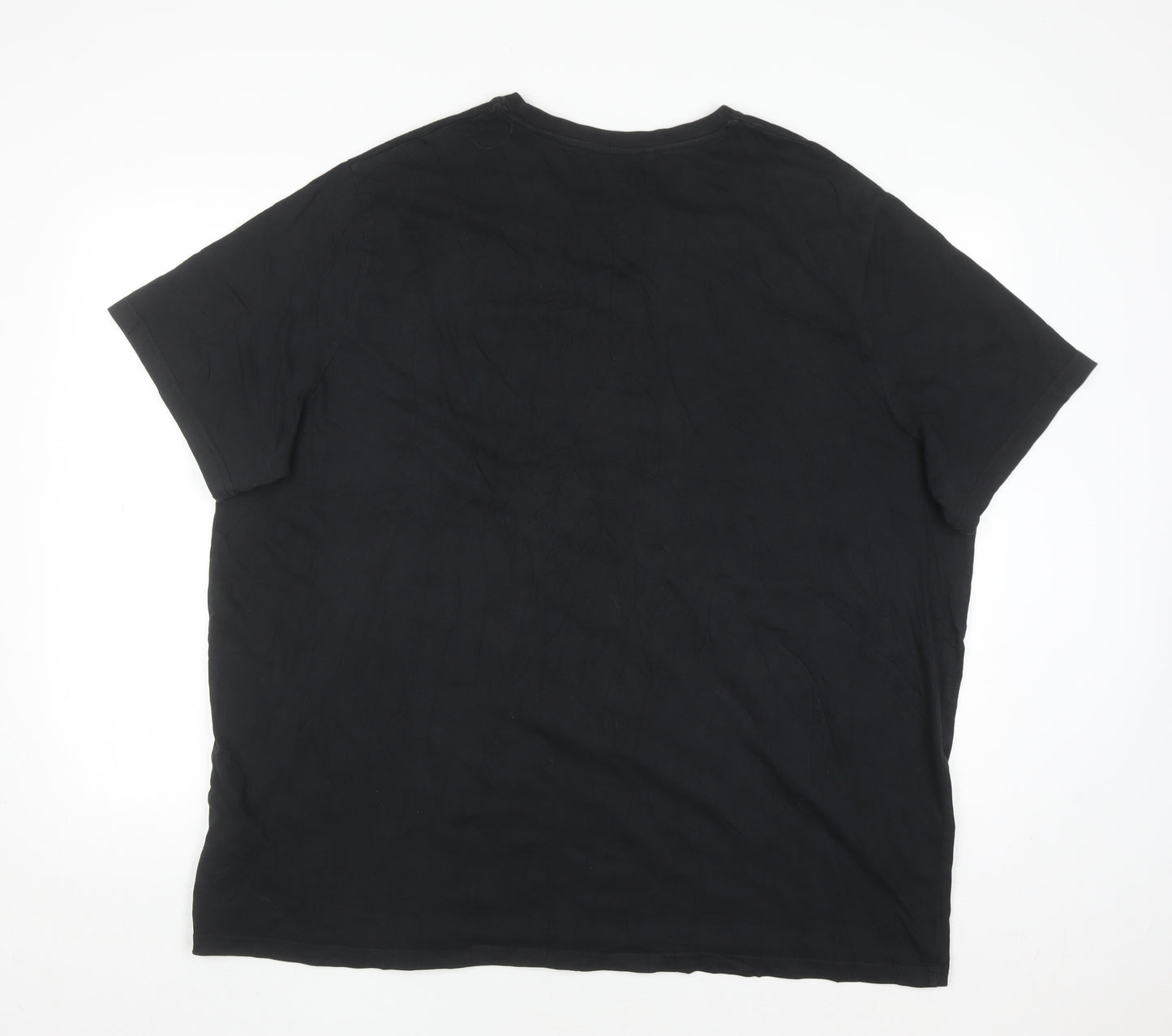 Jacamo Men's Black 2XL Crew Neck Cotton T-Shirt