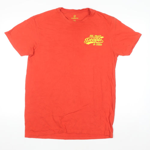 Uniworth Men's Red Cotton Music Graphic T-Shirt - Size L Smart Fit