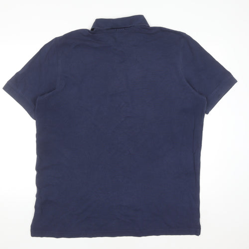 Hugo Boss Men's Blue Pima Cotton 2XL Polo Shirt