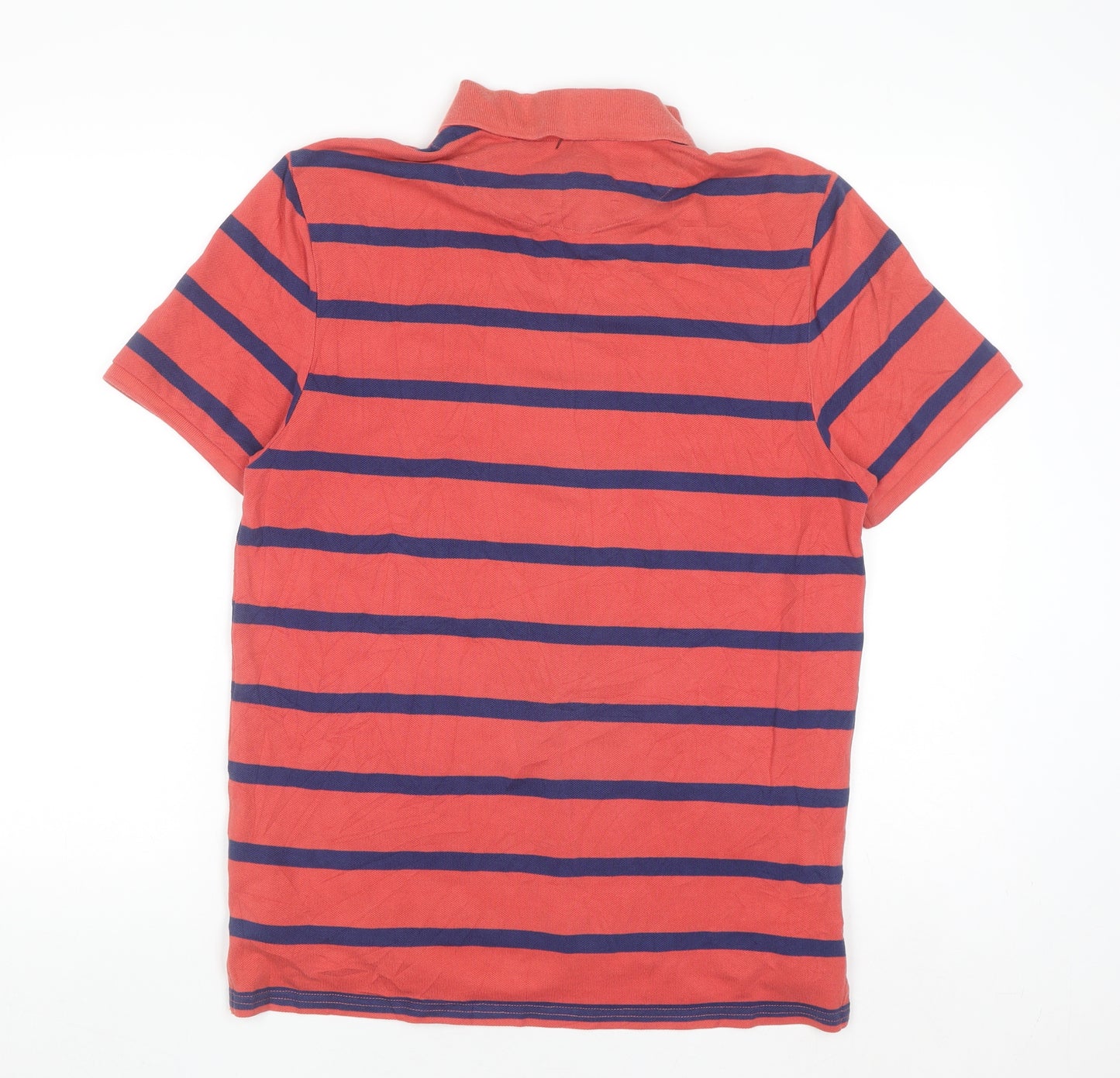 Charles Tyrwhitt Men's Red Striped Slim Fit Polo Shirt M