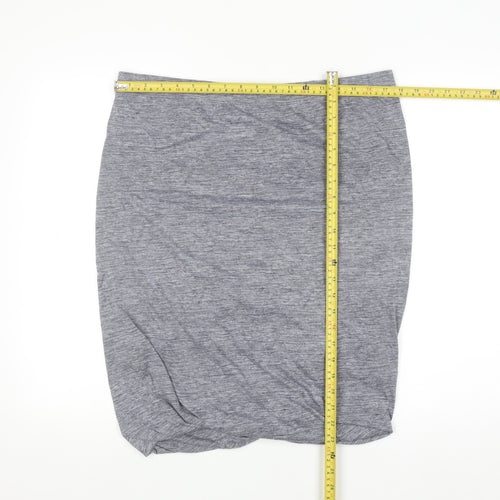 Gap Women's Grey Jersey Pencil Skirt XL Stretch Cotton Blend