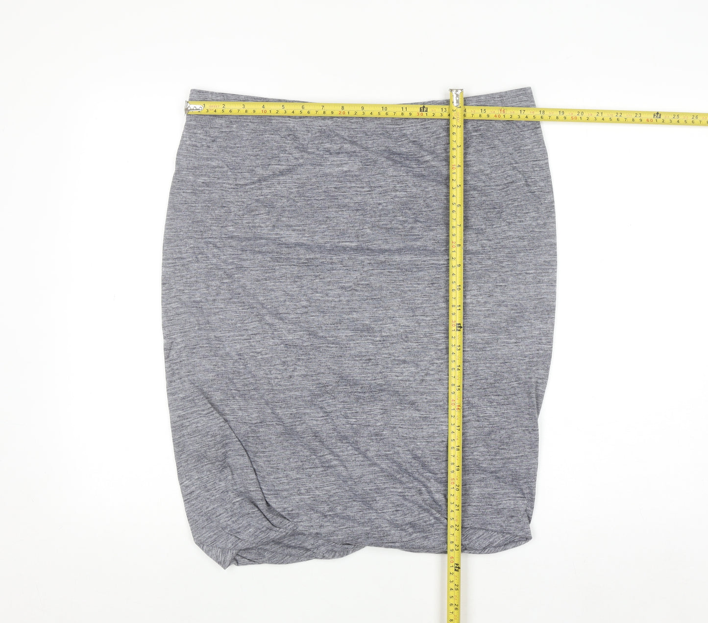 Gap Women's Grey Jersey Pencil Skirt XL Stretch Cotton Blend