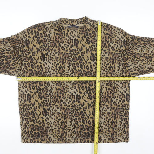 Marks and Spencer Women’s Brown Leopard Print Jumper Size 14